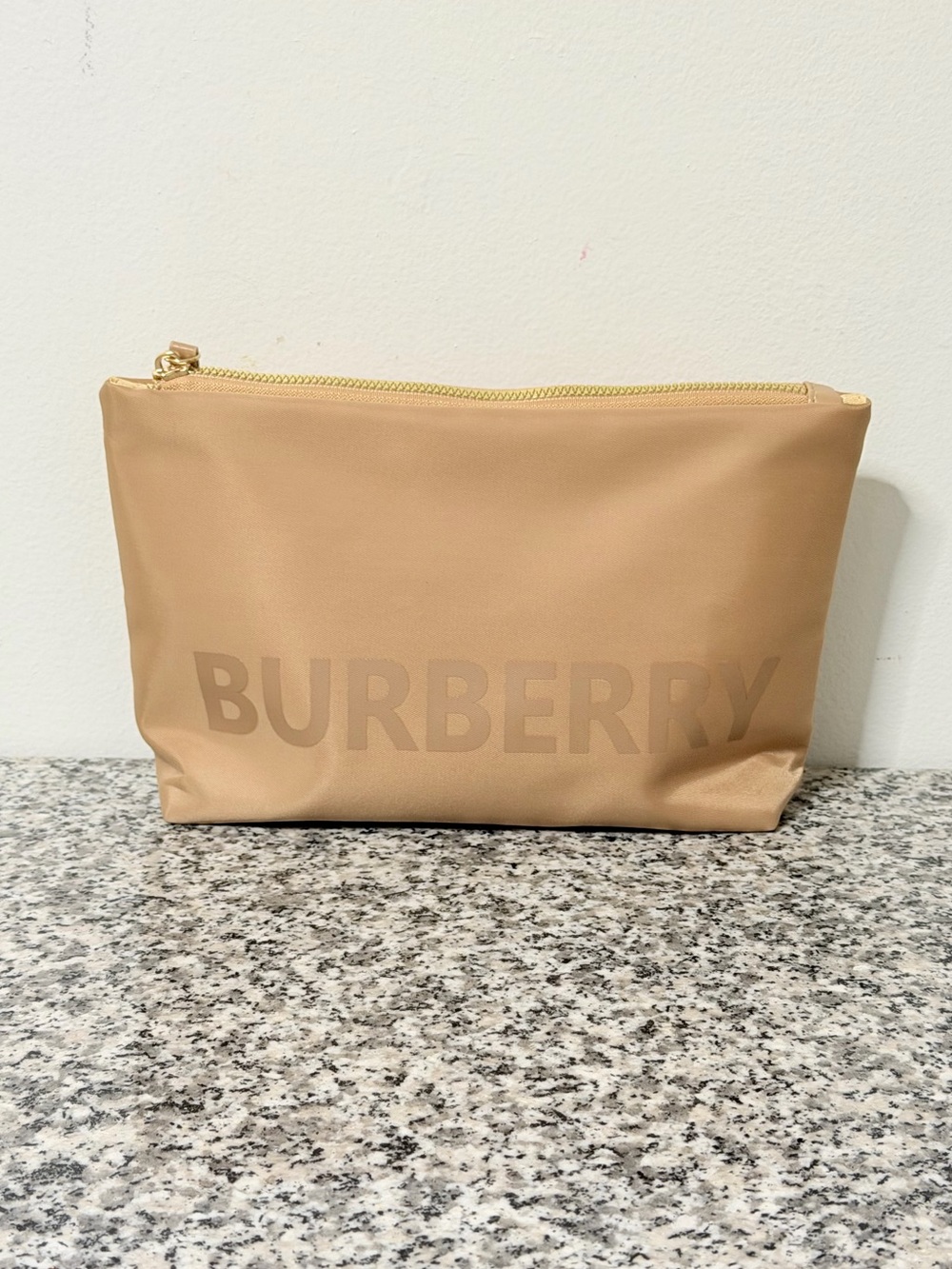 Burberry Beige Logo Cosmetic Pouch